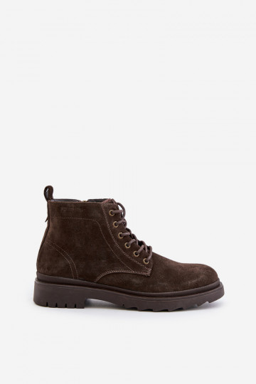 aus INildleder sich Zuarm laufen Stiefel Männlich Zum Schloss Big Star OO174229 braune Farbe 2