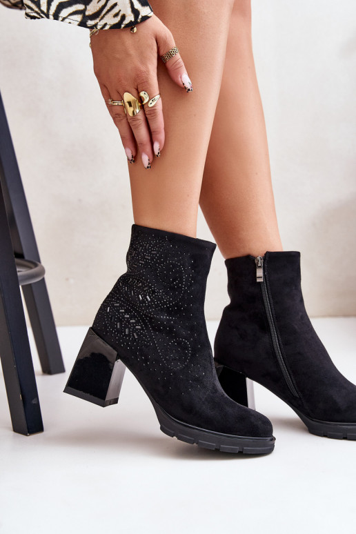 sich Zuarm laufen Damenstiefel Mit Dekoration D&A MR880-130 schZuarze Farbe sich Zuarm laufen Damenstiefel Mit Dekoration D&A MR880-130 schZuarze Farbe