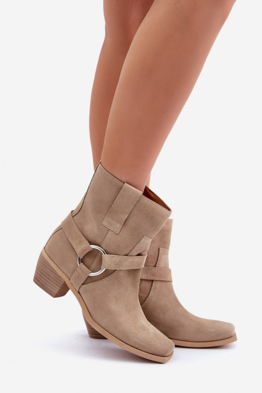 StiefelErmöglichtturalnego aus INildlederu mit Absätzen Zazoo 3444/2 elfenbeinfarbe StiefelErmöglichtturalnego aus INildlederu mit Absätzen Zazoo 3444/2 elfenbeinfarbe