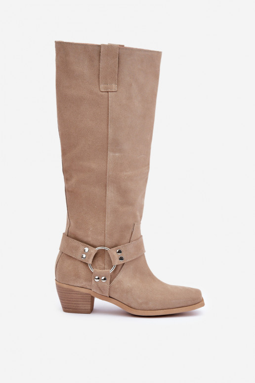 aus INildleder Stiefel Auf niedrigem Absatz mit einem Stiefel Gegen die Straße Zazoo 3444/O elfenbeinfarbe aus INildleder Stiefel Auf niedrigem Absatz mit einem Stiefel Gegen die Straße Zazoo 3444/O elfenbeinfarbe