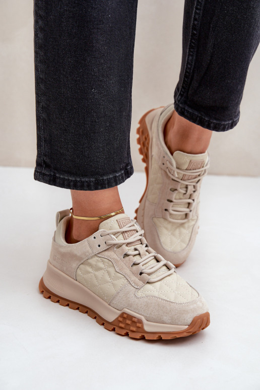 Haut Sneakers Stilvollllschuhe Feminin Big Star OO274A315 Hi-Poly System Beige Haut Sneakers Stilvollllschuhe Feminin Big Star OO274A315 Hi-Poly System Beige