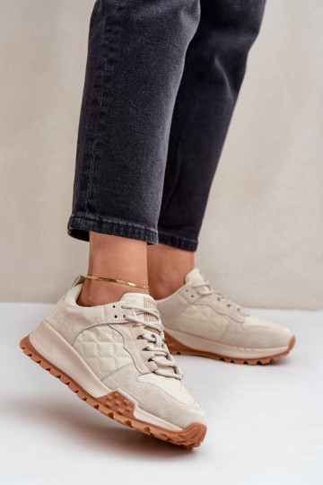 Haut Sneakers Stilvollllschuhe Feminin Big Star OO274A315 Hi-Poly System Beige 2