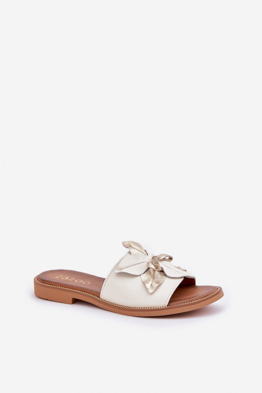 Hausschuhe mit Ornamenten Ermöglichtturleder Zazoo 3667 Zueiße Farbe Hausschuhe mit Ornamenten Ermöglichtturleder Zazoo 3667 Zueiße Farbe