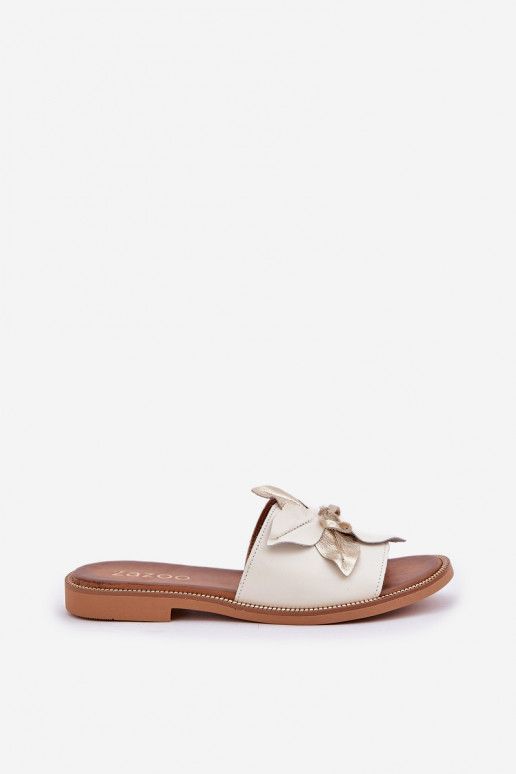 Hausschuhe mit Ornamenten Ermöglichtturleder Zazoo 3667 Zueiße Farbe Hausschuhe mit Ornamenten Ermöglichtturleder Zazoo 3667 Zueiße Farbe