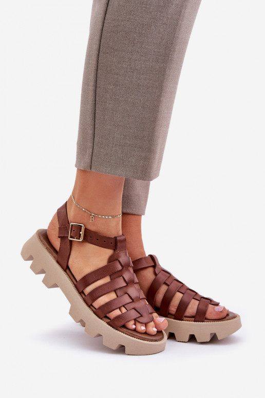 Damensandalen Feminin Zazoo 3695 braune Farbe Damensandalen Feminin Zazoo 3695 braune Farbe