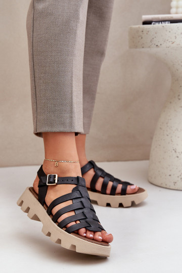 Damensandalen Feminin Zazoo 3695 schZuarze Farbe 2