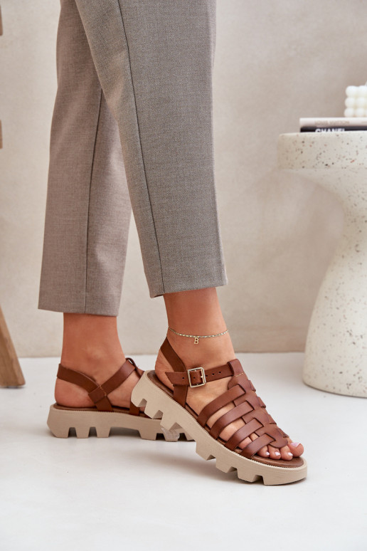 Damensandalen Feminin Zazoo 3695 braune Farbe Damensandalen Feminin Zazoo 3695 braune Farbe