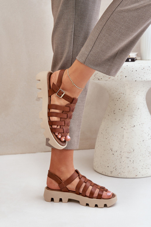 Damensandalen Feminin Zazoo 3695 braune Farbe Damensandalen Feminin Zazoo 3695 braune Farbe