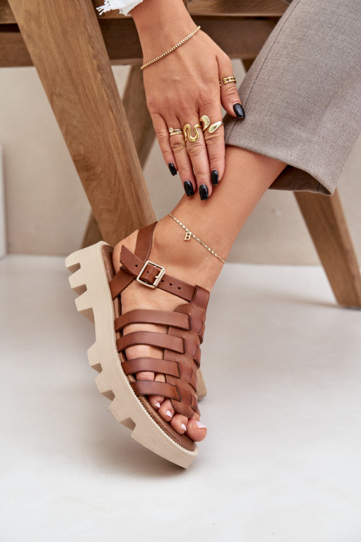 Damensandalen Feminin Zazoo 3695 braune Farbe Damensandalen Feminin Zazoo 3695 braune Farbe