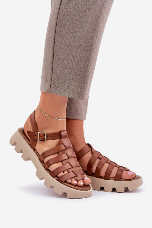 Damensandalen Feminin Zazoo 3695 braune Farbe Damensandalen Feminin Zazoo 3695 braune Farbe