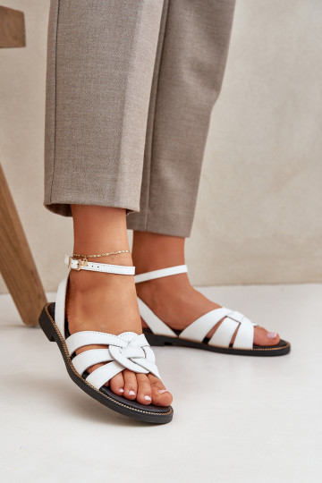 Damensandalen Feminin mit breiten Absätzen Zazoo 3688 Zueiße Farbe 2