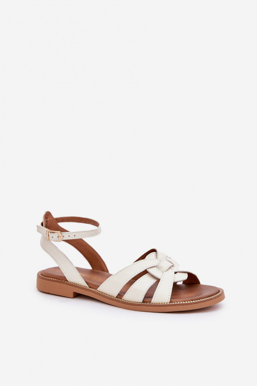 Damensandalen Feminin mit breiten Absätzen Zazoo 3688 elfenbeinfarbe Damensandalen Feminin mit breiten Absätzen Zazoo 3688 elfenbeinfarbe