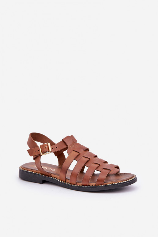 Damensandalen mit breiten Absätzen Zazoo 3686 braune Farbe Damensandalen mit breiten Absätzen Zazoo 3686 braune Farbe