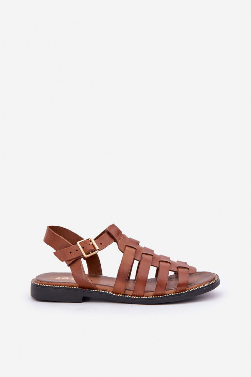 Damensandalen mit breiten Absätzen Zazoo 3686 braune Farbe Damensandalen mit breiten Absätzen Zazoo 3686 braune Farbe