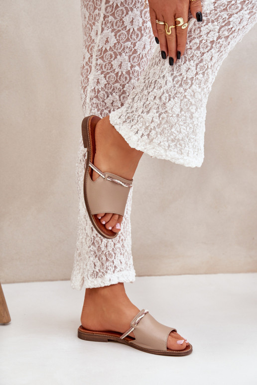 Lederhausschuhe LeZuski Shoes 3047 Beige Lederhausschuhe LeZuski Shoes 3047 Beige