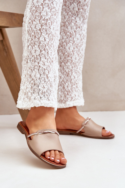 Lederhausschuhe LeZuski Shoes 3047 Beige Lederhausschuhe LeZuski Shoes 3047 Beige