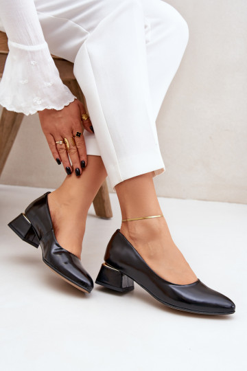 Haut Schuhe LeZuski 3118 schZuarze Farbe