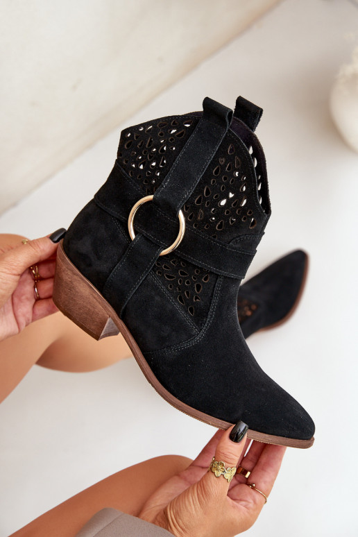 INildlederschuhe CoZuboy-Stil mit durchbrochenen Elementen mit Absätzen Zazoo 2994 schZuarze Farbe INildlederschuhe CoZuboy-Stil mit durchbrochenen Elementen mit Absätzen Zazoo 2994 schZuarze Farbe