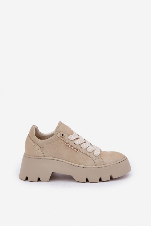 Sneakers Stilvollllschuhe Turnschuhe mit einer Plattform CheBello 4632 goldene Farbe Sneakers Stilvollllschuhe Turnschuhe mit einer Plattform CheBello 4632 goldene Farbe