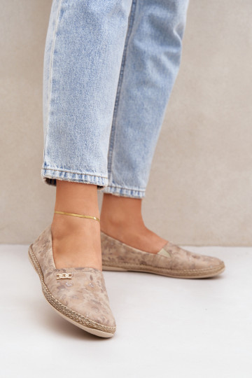 Elegante Wildleder Espadrilles mit Blumen Damen Zazoo 10177 sandfarben 2