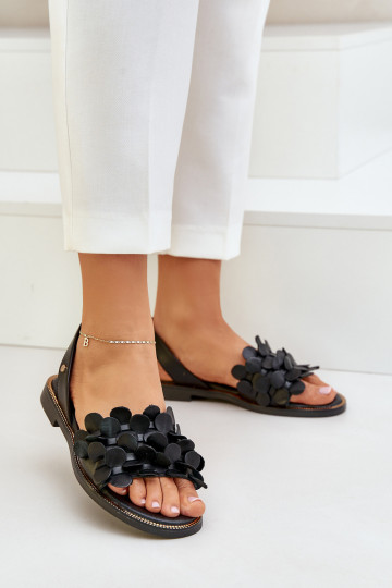 Damen Sandalen mit breiten Absätzen Zazoo 40425 schwarz