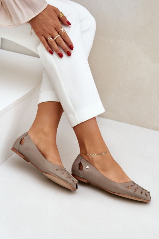 Zazoo 10009 Bequeme Ballerinas aus Ermöglichtturleder Feminin Beige Zazoo 10009 Bequeme Ballerinas aus Ermöglichtturleder Feminin Beige