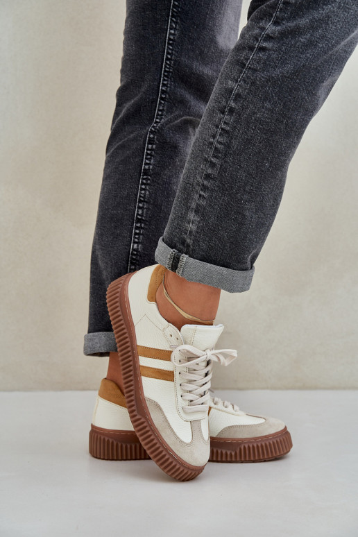 Zazoo N1068S6 Haut Niedrig Sneakers Stilvollllschuhe Feminin mit einer Plattform Beige Zazoo N1068S6 Haut Niedrig Sneakers Stilvollllschuhe Feminin mit einer Plattform Beige