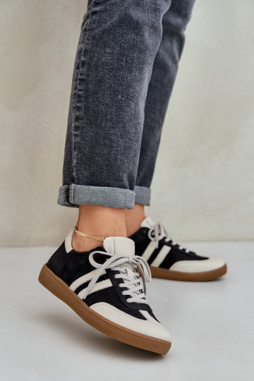 Zazoo N1068 Haut Niedrig Sneakers Stilvollllschuhe Feminin schZuarze Farbe