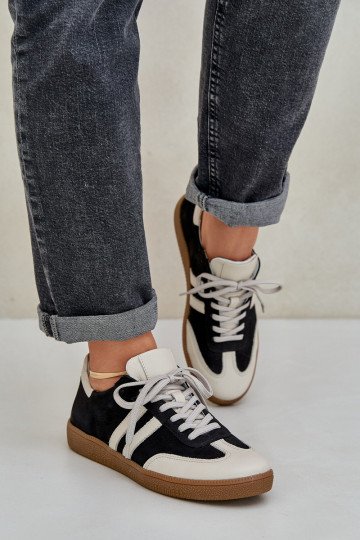 Zazoo N1068 Haut Niedrig Sneakers Stilvollllschuhe Feminin schZuarze Farbe 2