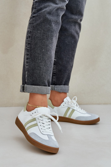 Zazoo N1068 Leder-Sport-Schuhe für Damen in Weiß 2