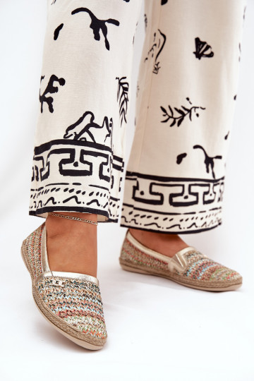 Eleganter Stil Espadrilles aus Leder Mit Zopf Zazoo 10178 Verschiedene Farben 2