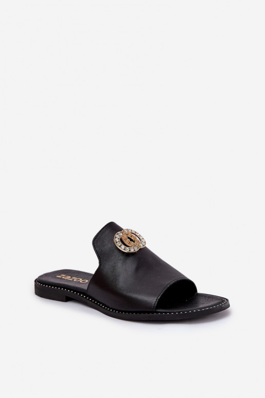 Eleganter Stil Lederhausschuhe Feminin mit Ornamenten Zazoo 3008 schZuarze Farbe Eleganter Stil Lederhausschuhe Feminin mit Ornamenten Zazoo 3008 schZuarze Farbe