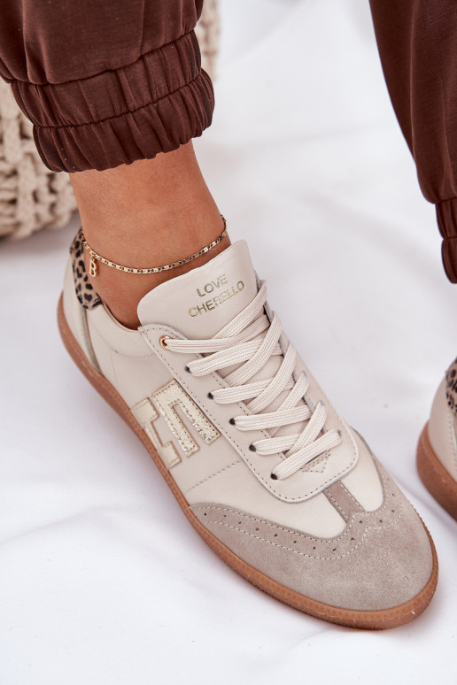 Haut Turnschuhe Sneakers Stilvollllschuhe Feminin mit Leopardenfellmuster CheBello 4640 Beige Haut Turnschuhe Sneakers Stilvollllschuhe Feminin mit Leopardenfellmuster CheBello 4640 Beige