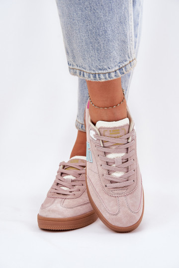 aus INildleder Turnschuhe Sneakers Stilvollllschuhe Feminin D.Franklin DFSH387005 pinke Farbe
