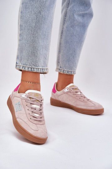 aus INildleder Turnschuhe Sneakers Stilvollllschuhe Feminin D.Franklin DFSH387005 pinke Farbe 2