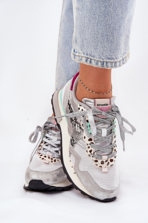 Sneakers Stilvollllschuhe Turnschuhe Feminin D.Franklin DFSH378006 Silberfarbe Sneakers Stilvollllschuhe Turnschuhe Feminin D.Franklin DFSH378006 Silberfarbe
