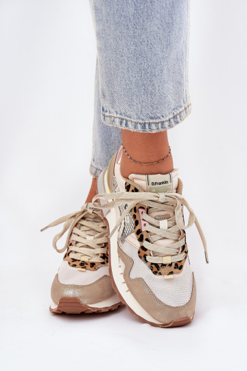 Sneakers Stilvollllschuhe Turnschuhe Feminin D.Franklin DFSH378006 goldene Farbe 2