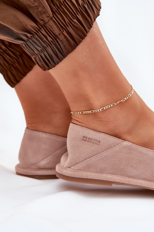 Ballerinas aus INildleder Feminin Big Star RR274081 pinke Farbe Ballerinas aus INildleder Feminin Big Star RR274081 pinke Farbe