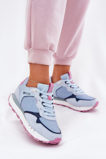 aus INildleder  Turnschuhe Feminin Big Star RR274236 HI-POLY SYSTEM blaue Farbe