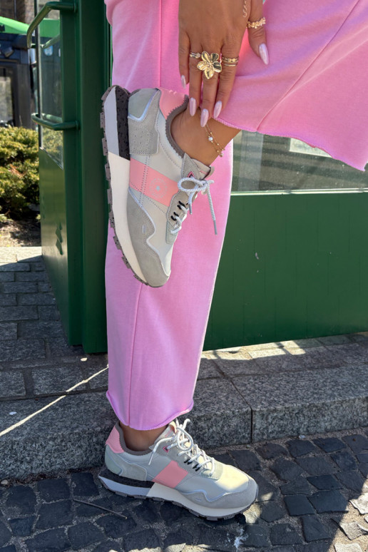 aus INildleder Sneakers Stilvollllschuhe Feminin Big Star RR274243 HI-POLY SYSTEM grau-pinke Farbe aus INildleder Sneakers Stilvollllschuhe Feminin Big Star RR274243 HI-POLY SYSTEM grau-pinke Farbe