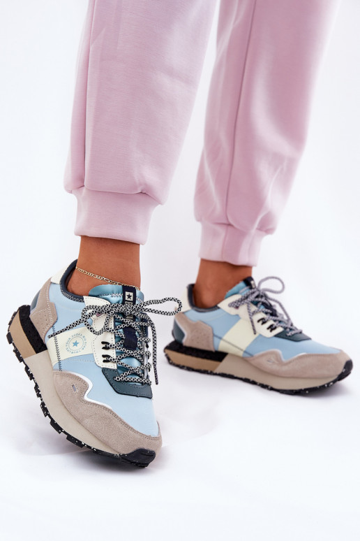 aus INildleder Sneakers Stilvollllschuhe Feminin Big Star RR274245 HI-POLY SYSTEM grau-blaue Farbe aus INildleder Sneakers Stilvollllschuhe Feminin Big Star RR274245 HI-POLY SYSTEM grau-blaue Farbe