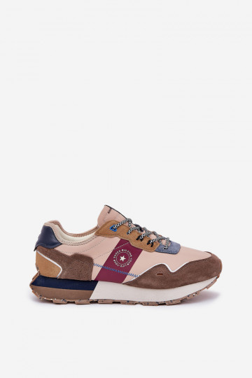 Zomschinige Sneakers für Männer mit Plateausohle Big Star RR174475 Hi-Poly System sandfarben 2