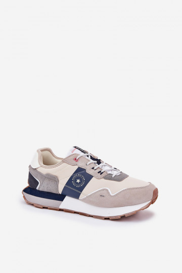 aus INildleder Sneakers Stilvollllschuhe Männlich mit einer Plattform Big Star RR174471 Hi-Poly System graue Farbe