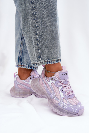 Haut Sneakers Stilvollllschuhe Feminin GOE RR2N4081 Violette Farbe