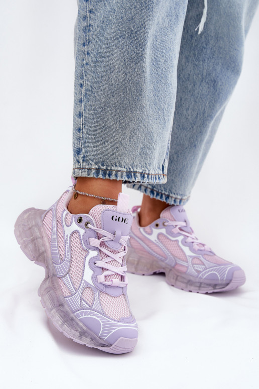 Haut Sneakers Stilvollllschuhe Feminin GOE RR2N4081 Violette Farbe Haut Sneakers Stilvollllschuhe Feminin GOE RR2N4081 Violette Farbe