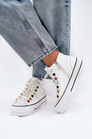 Haut Freizeitschuhe mit Sohle Feminin GOE RR2N4102 Zueiße Farbe 2
