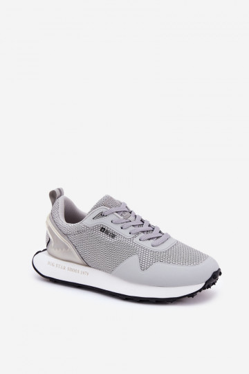 Herren Sport Schuhe mit Plattform Big Star RR174358 Hi-Poly System graue Farbe