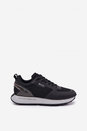 Sneakers Stilvollllschuhe Männlich mit einer Plattform Big Star RR174361 Hi-Poly System schZuarze Farbe 2