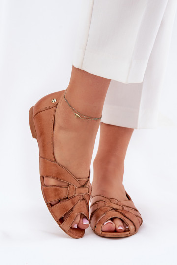 Offene Ballerina Sandalen Tai turiciejka 06908-29/001-1 braune Farbe 2
