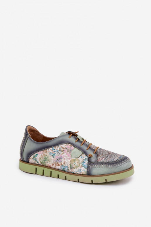 Haut Schuhe Feminin Gemustert Es mussciejka 06784-09 grüne Farbe Haut Schuhe Feminin Gemustert Es mussciejka 06784-09 grüne Farbe